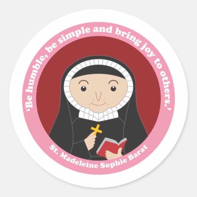 St. Madeleine Sophie Barat Classic Round Sticker (Front)