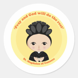 St. Magdalen Canossa Classic Round Sticker