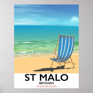 St Malo, Britanny Beach poster