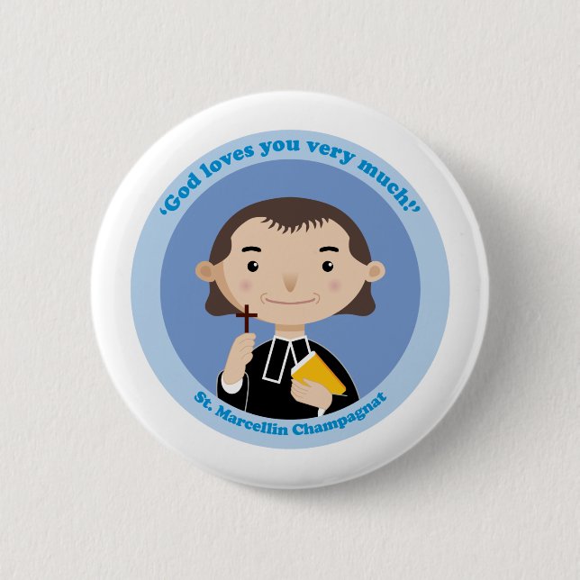 St. Marcellin Champagnat 6 Cm Round Badge (Front)