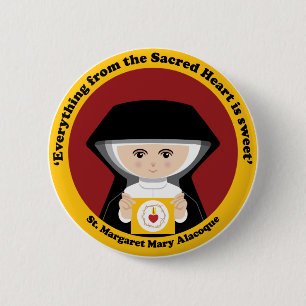 St. Margaret Mary Alacoque 6 Cm Round Badge