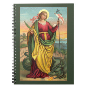 St. Margaret with Dragon and Resurrection Banner Notebook