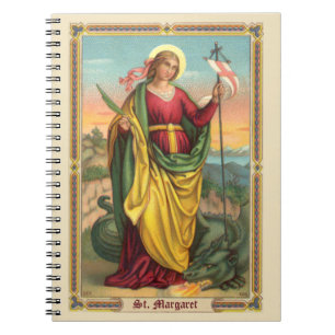 St. Margaret with Dragon and Resurrection Banner Notebook