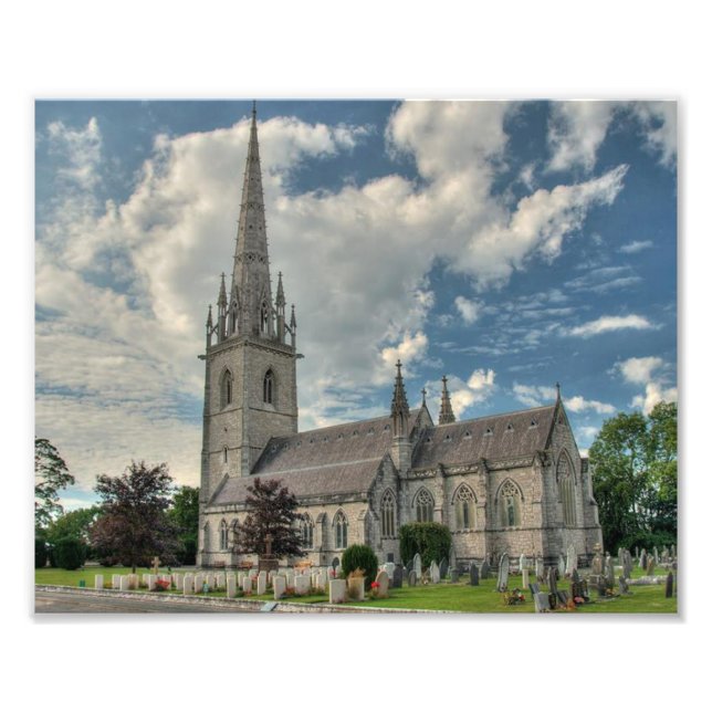 St Margaret's Church at Bodelwyddan Wales Photo Print (Front)