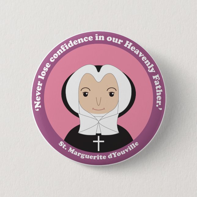 St. Marguerite d’Youville 6 Cm Round Badge (Front)