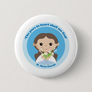 St. Maria Goretti 6 Cm Round Badge