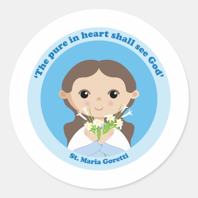 St. Maria Goretti Classic Round Sticker (Front)