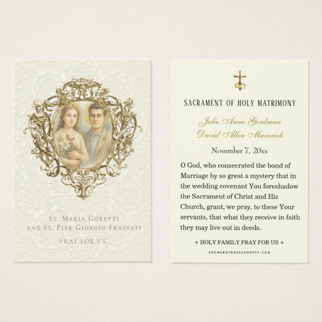 St. Maria Goretti & St. Pier Giorgio Wedding  (Front & Back)