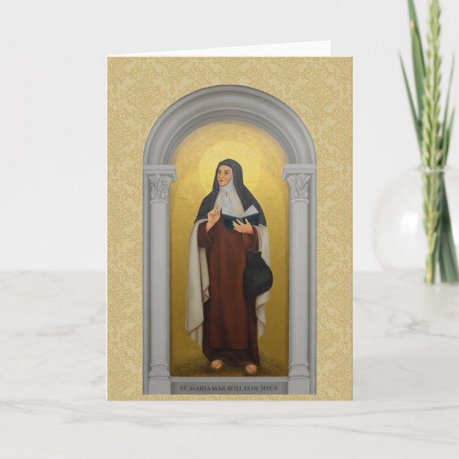 St. Maria Maravillas de Jesus Carmelite Saint Card (Front)