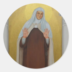 St. Mariam of Jesus Crucified Carmelite Nun Classic Round Sticker