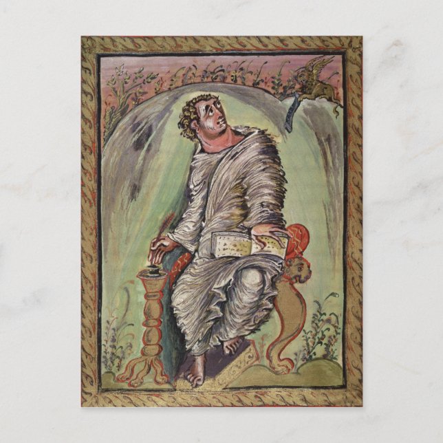 St. Mark at his desk Postcard (Front)