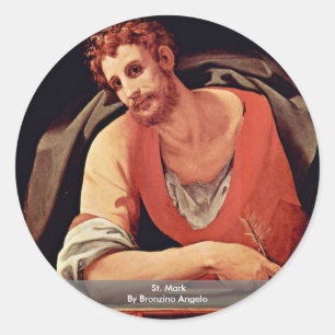 St. Mark By Bronzino Angelo Classic Round Sticker