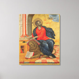 St. Mark - by Tzanes Emmanuel (1657) Canvas Print