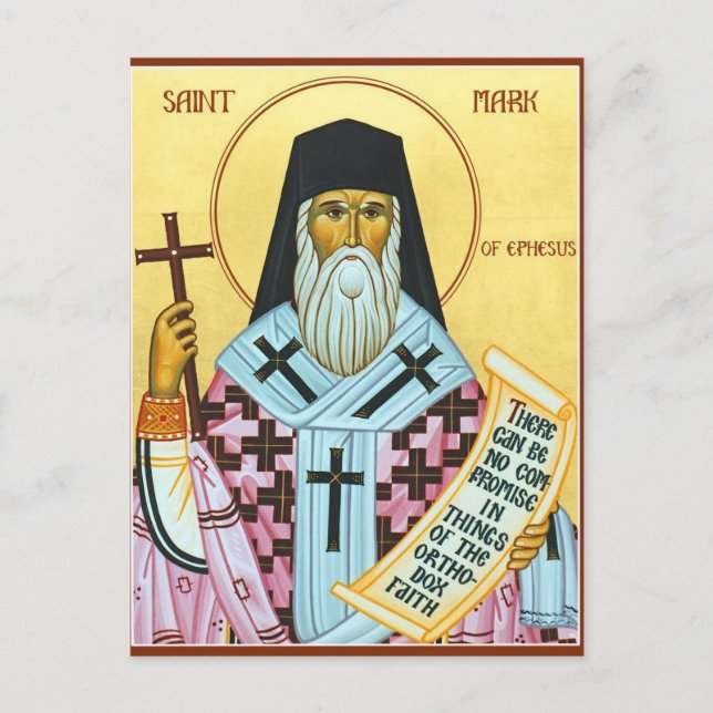 St. Mark of Ephesus Orthodox Christian Icon Postcard (Front)