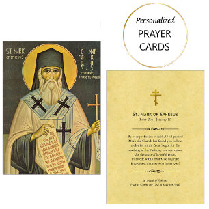 St. Mark of Ephesus Orthodox Prayer Card