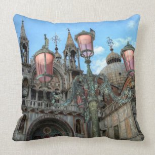 St. Marks and Lamp, Venice, Italy Cushion