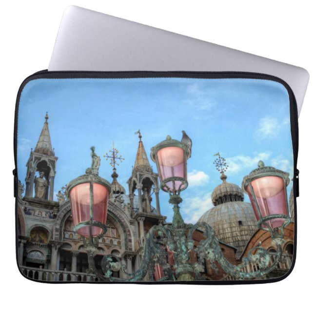 St. Marks and Lamp, Venice, Italy Laptop Sleeve (Front)