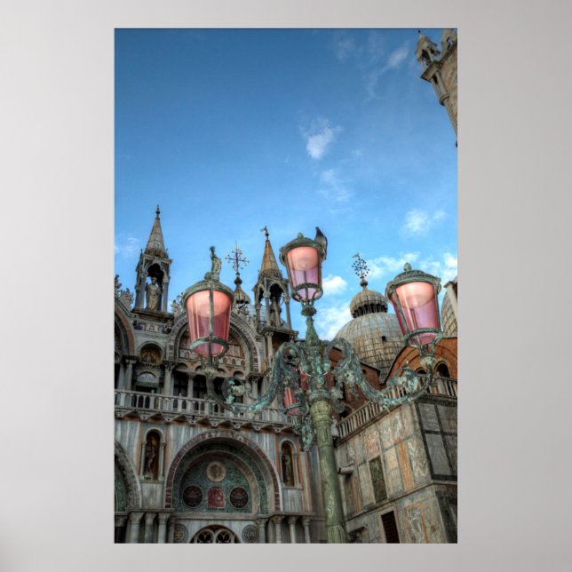 St. Marks and Lamp, Venice, Italy Poster (Front)