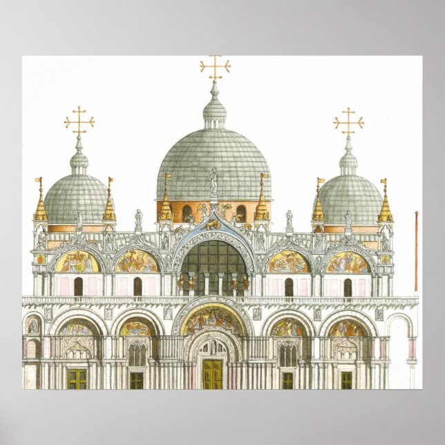 St. Mark's Basilica. Venice Italy Poster (Front)