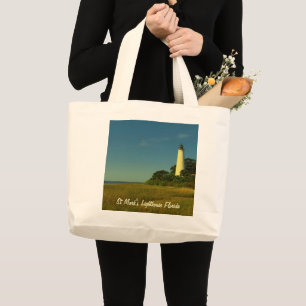 St Mark's Lighthouse FL Jumbo Tote Bag