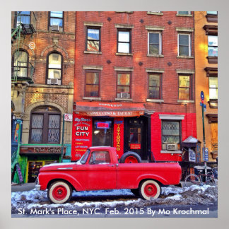 St. Mark's Place, NYC February 2015 Poster