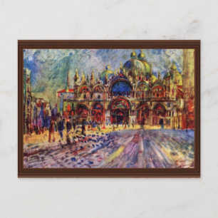 St. Mark'S Square In Venice By Pierre-Auguste Postcard