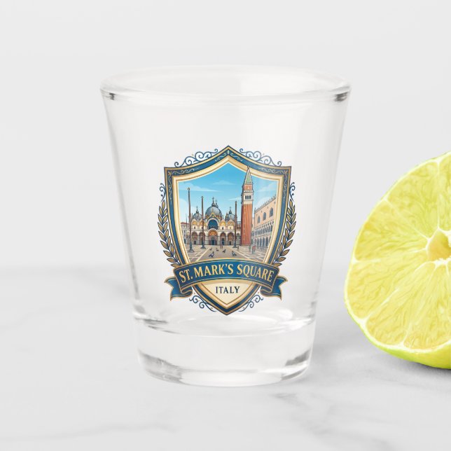 St. Mark's Square Italy Shot Glass (Front)
