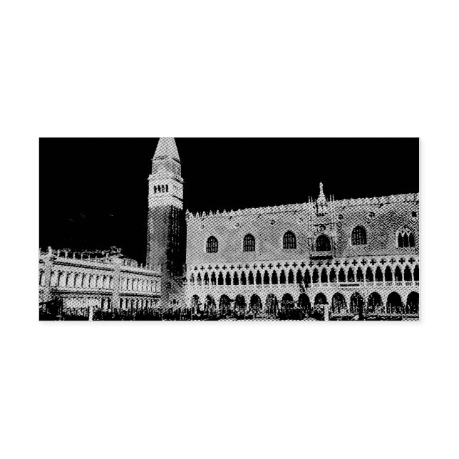 St Mark's Square Piazzetta painting Self-inking Stamp (Design)