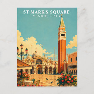 St Mark's Square Venice Italy Piazza San Marco Postcard