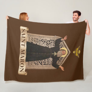 St. Maron (Maroun) مَارُون Maronite Church Fleece Blanket