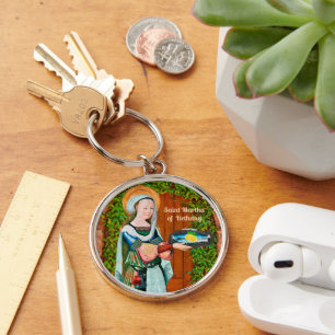 St. Martha of Bethany in Her Kitchen (Detail) Key Ring