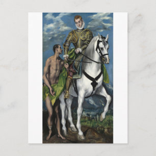 St. Martin and the Beggar by El Greco Postcard