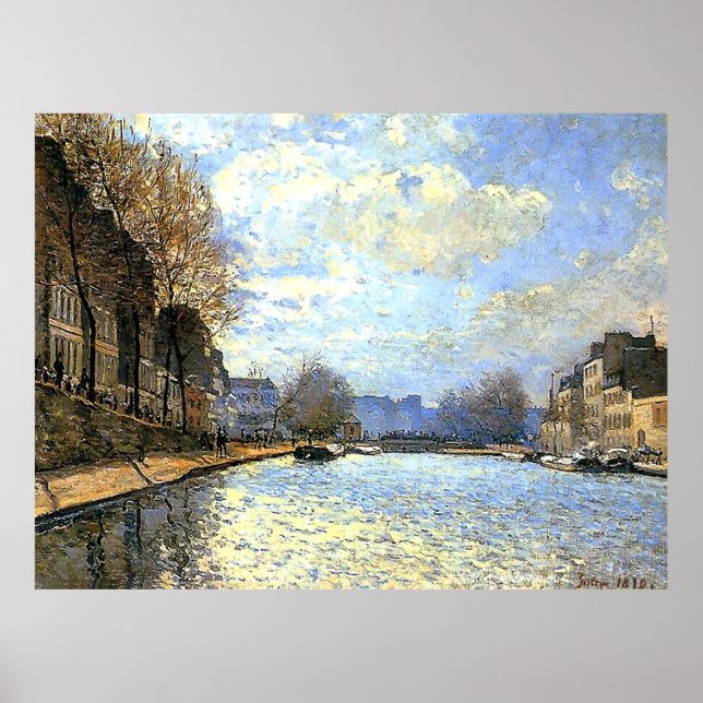 St Martin Canal Alfred Sisley Poster (Front)