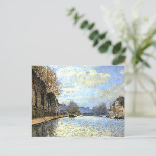 St Martin Canal Alfred Sisley Poster Postcard