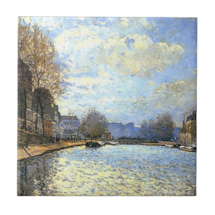 St Martin Canal Alfred Sisley Tile