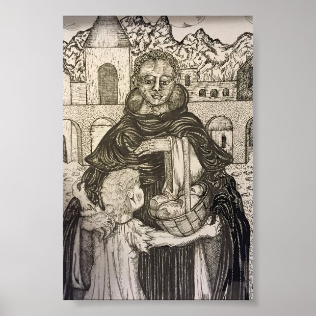 St. Martin de Porres and Child Poster (Front)