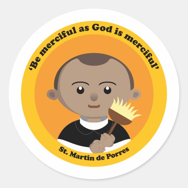 St. Martin de Porres Classic Round Sticker (Front)