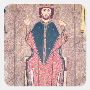 St. Martin of Tours, detail from an altar Square Sticker