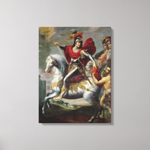 St. Martin sharing his cloak with the beggar Canvas Print