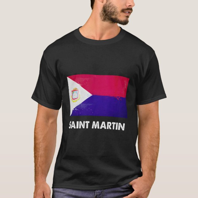 St. Martinois Saint Martin Flag T-Shirt (Front)