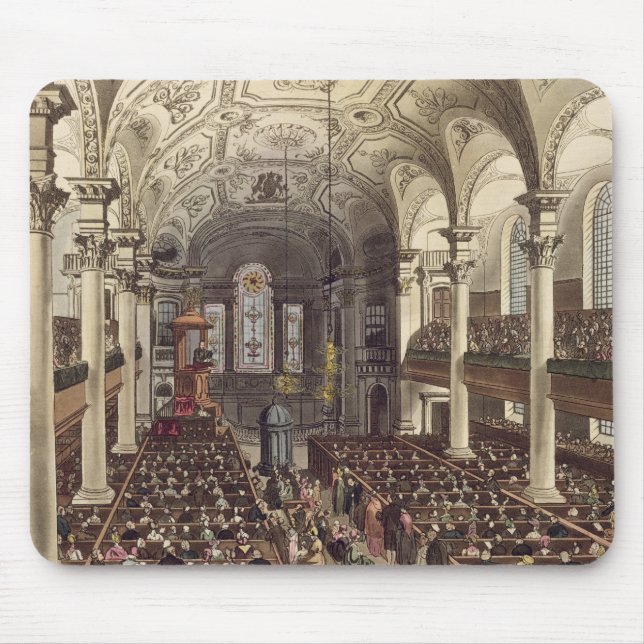 St Martins in the Fields, from 'Ackermann's Microc Mouse Mat (Front)