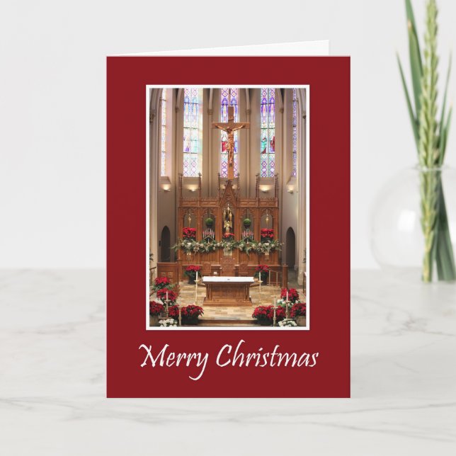 St. Mary Beautiful Christmas Sanctuary Holiday Card (Front)