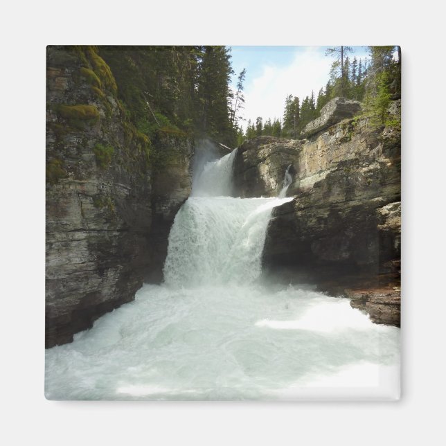 St. Mary Falls I at Glacier National Park Magnet (Front)