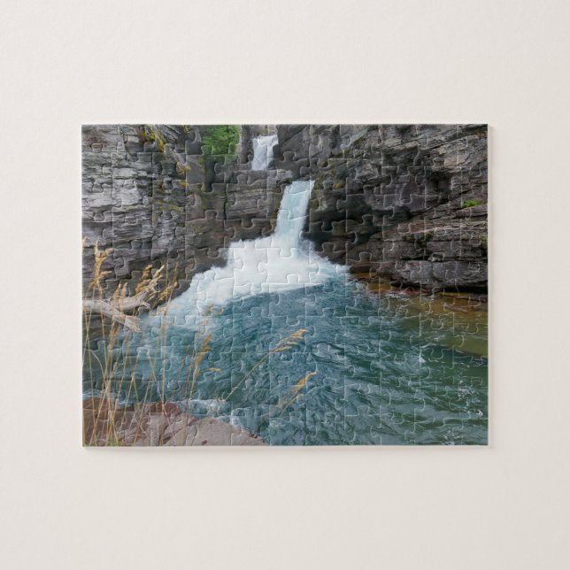 St. Mary Falls II at Glacier National Park Jigsaw Puzzle (Horizontal)