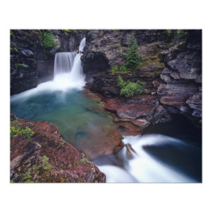 St Mary Falls in Glacier National Park in Photo Print