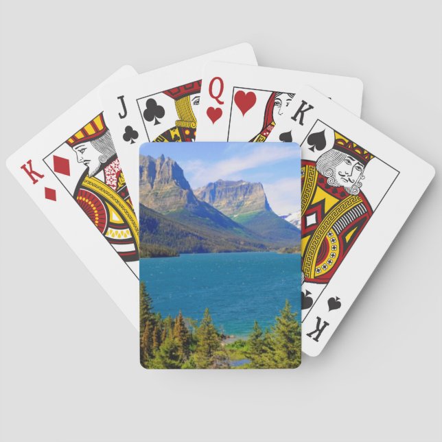 St. Mary Lake,  Glacier National Park,  Montana Playing Cards (Back)
