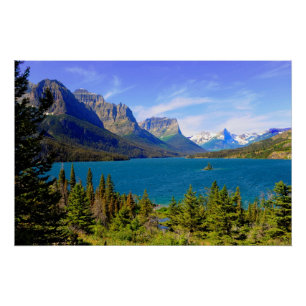St. Mary Lake,  Glacier National Park,  Montana Poster