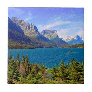 St. Mary Lake, Glacier National Park, Montana Tile