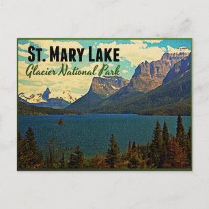 St. Mary Lake Glacier NP Postcard