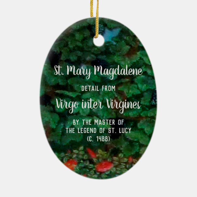 St. Mary Magdalene as Myrrhbearer (detail; M 070) Ceramic Tree Decoration (Back)